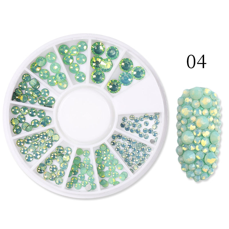 BORN PRETTY Nail Rhinestone Small Irregular Beads Mixed Color Stone Manicuring 3D Nail Art Decoration In Wheel Nails Accessories