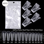 Load image into Gallery viewer, Acrylic Extension False Nail Tips Sculpted Full Cover Nail Tips Fake Finger UV Gel Polish Quick Building Mold Manicures Tool Set
