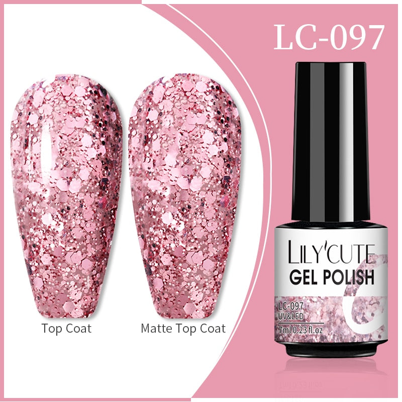 LILYCUTE 7ml 9D Reflective Cat Magnetic Gel Nail Polish Glitter Vernis Semi Permanent Soak Off Magnetic UV Gel Nail Art Gel