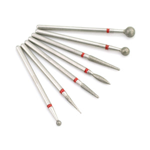 7pcs/Set Diamond Nail Drill Bit Rotery Electric Milling Cutters For Pedicure Manicure Files Cuticle Burr Nail Tools Accessories