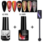 Load image into Gallery viewer, LILYCUTE 7ML 9D Cat Magnetic Gel Polish Set Semi Permanent Soak Off UV LED Glitter Nails Magnet Stick Black Gel Needed
