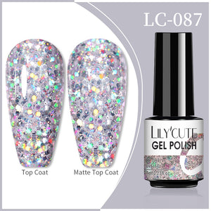 LILYCUTE 7ml 9D Reflective Cat Magnetic Gel Nail Polish Glitter Vernis Semi Permanent Soak Off Magnetic UV Gel Nail Art Gel