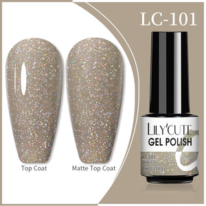 LILYCUTE 7ml 9D Reflective Cat Magnetic Gel Nail Polish Glitter Vernis Semi Permanent Soak Off Magnetic UV Gel Nail Art Gel