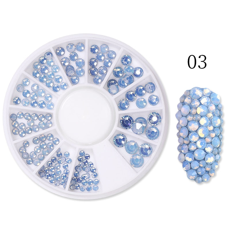 BORN PRETTY Nail Rhinestone Small Irregular Beads Mixed Color Stone Manicuring 3D Nail Art Decoration In Wheel Nails Accessories