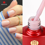 Load image into Gallery viewer, MSHARE Milky Pink Rubber Base Gel Glitter Camouflage Color Coat Nude Brown Soak Off Nails Gels Varnish Lacquer 10ml UV LED Gel
