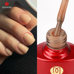 Load image into Gallery viewer, MSHARE Milky Pink Rubber Base Gel Glitter Camouflage Color Coat Nude Brown Soak Off Nails Gels Varnish Lacquer 10ml UV LED Gel
