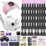 Load image into Gallery viewer, 40 Colors Nail Polish super Manicure Set 120/80/54W LED Nail Lamp Nail Set With All Tools Needed For Manicure Electric Nail File
