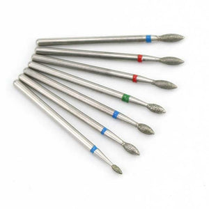 7pcs/Set Diamond Nail Drill Bit Rotery Electric Milling Cutters For Pedicure Manicure Files Cuticle Burr Nail Tools Accessories