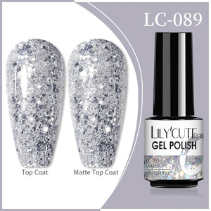 LILYCUTE 7ml 9D Reflective Cat Magnetic Gel Nail Polish Glitter Vernis Semi Permanent Soak Off Magnetic UV Gel Nail Art Gel