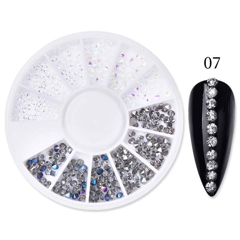 BORN PRETTY Nail Rhinestone Small Irregular Beads Mixed Color Stone Manicuring 3D Nail Art Decoration In Wheel Nails Accessories