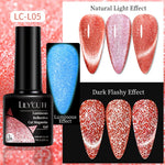 Load image into Gallery viewer, LILYCUTE 7ml 9D Reflective Cat Magnetic Gel Nail Polish Glitter Vernis Semi Permanent Soak Off Magnetic UV Gel Nail Art Gel
