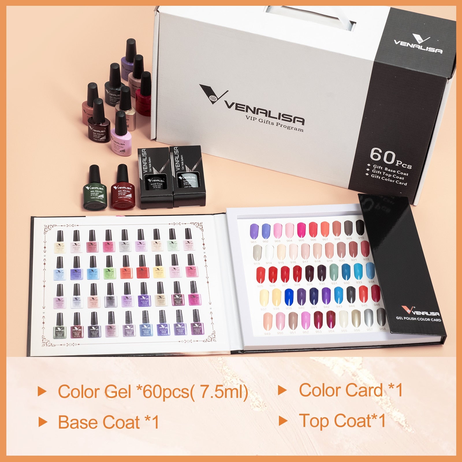 New 60 Fashion Color Venalisa Gel Polish Varnish Color Gel Polish For Nail Art Design Nail Gel Nail Salon Used Nail Gel Kit