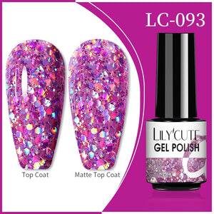 LILYCUTE 7ml 9D Reflective Cat Magnetic Gel Nail Polish Glitter Vernis Semi Permanent Soak Off Magnetic UV Gel Nail Art Gel