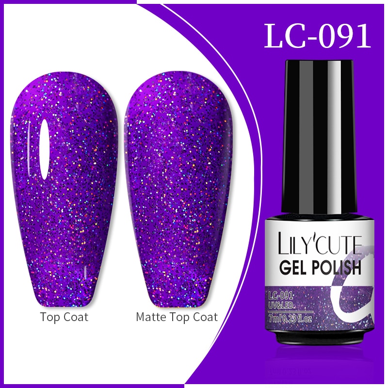 LILYCUTE 7ml 9D Reflective Cat Magnetic Gel Nail Polish Glitter Vernis Semi Permanent Soak Off Magnetic UV Gel Nail Art Gel