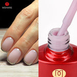 Load image into Gallery viewer, MSHARE Milky Pink Rubber Base Gel Glitter Camouflage Color Coat Nude Brown Soak Off Nails Gels Varnish Lacquer 10ml UV LED Gel
