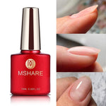 Load image into Gallery viewer, MSHARE Milky Pink Rubber Base Gel Glitter Camouflage Color Coat Nude Brown Soak Off Nails Gels Varnish Lacquer 10ml UV LED Gel
