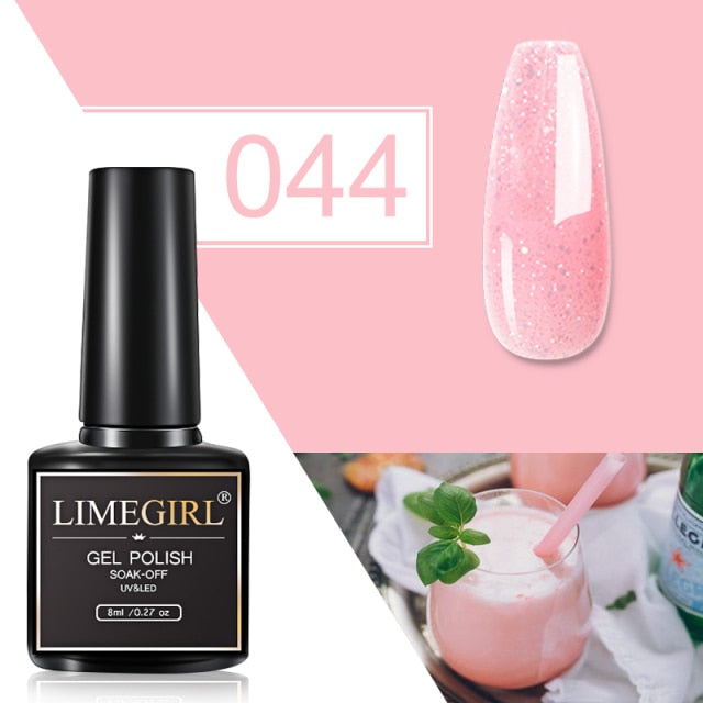 Limegirl Gel Polish Set All For Manicure Semi Permanent Vernis Top Coat UV LED Gel Varnish Soak Off Nail Art Gel Nail Polish